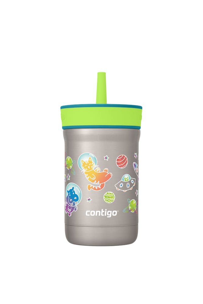 Kids Leighton Spill-Proof Stainless Steel Tumbler with Straw, 12oz T1