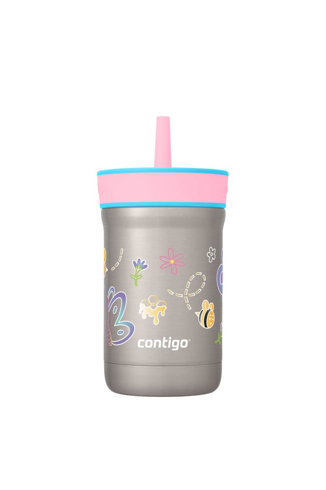 Kids Leighton Spill-Proof Stainless Steel Tumbler with Straw, 12oz T1